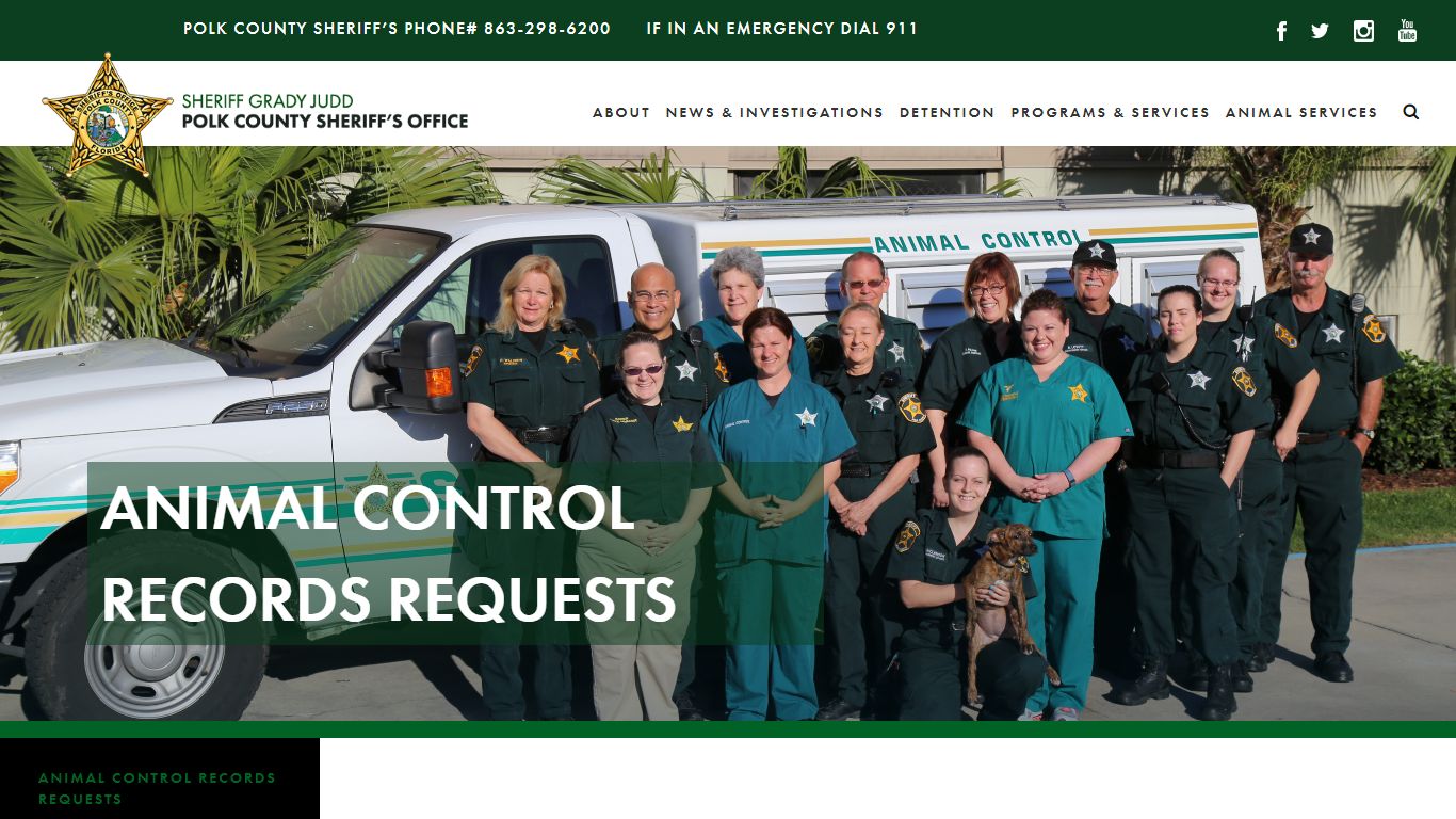 Animal Control Records Requests | Polk County Sheriff's Office
